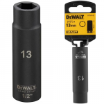 Cheie tubulara impact 13x78mm 1/2" Dewalt DT7547 Profesional
