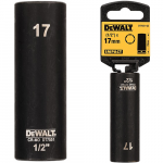 Cheie tubulara impact 17x78mm 1/2" Dewalt DT7551 Profesional