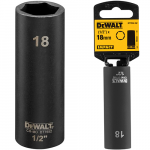 Cheie tubulara impact 18x78mm 1/2" Dewalt DT7552 Profesional