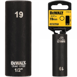 Cheie tubulara impact 19x78mm 1/2" Dewalt DT7553 Profesional